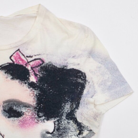 Chanel 2010 36 US 4 T shirt top Coco smoking watercolor painted - Picture 16 of 16